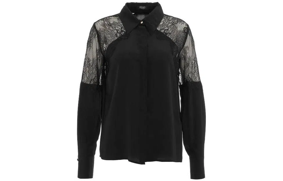 LIUJO UOMO FW23 Silk Shirt With Lace