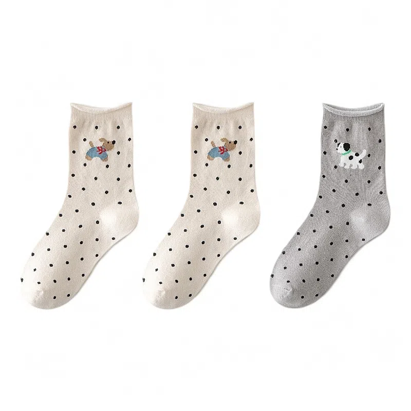 恒源祥 卡通舒适透气吸湿排汗中筒袜 女款 组合装