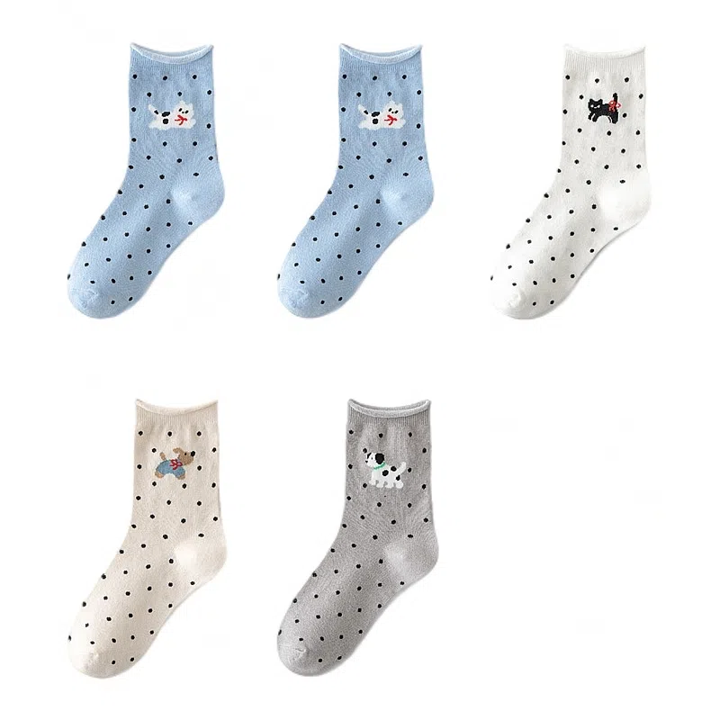 恒源祥 卡通舒适透气吸湿排汗中筒袜 女款 组合装