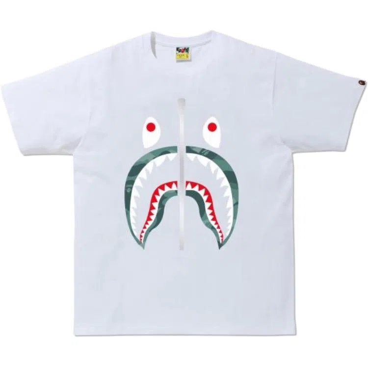 A BATHING APE Shark Camo Tee