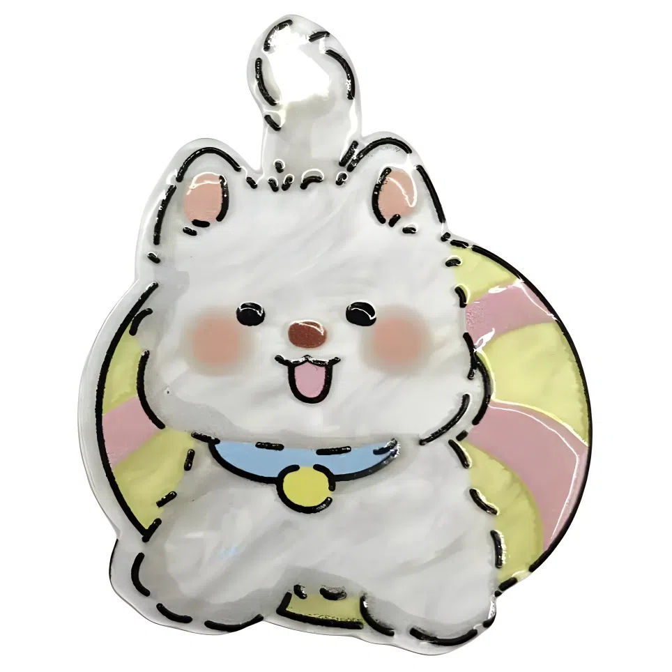 希铃 可爱甜美精致百搭西高地比熊狗狗布偶小猫 树脂 发夹 女款