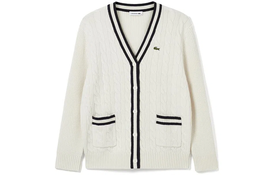Lacoste V-Neck Knit Cardigan