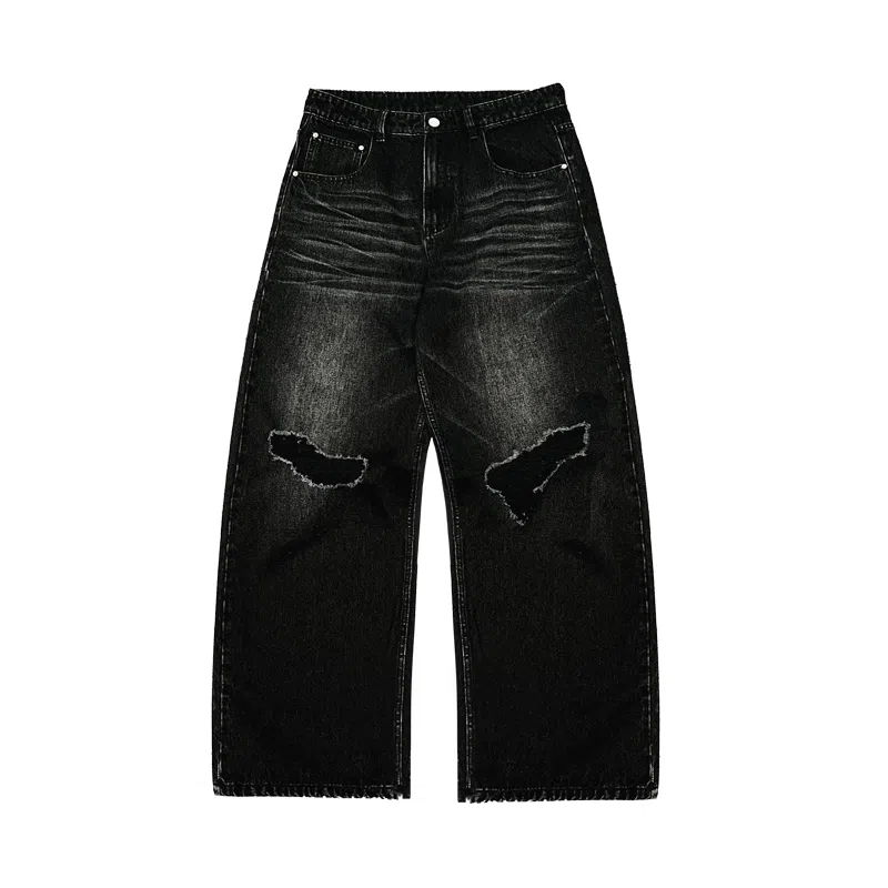 Makemore Vintage Distressed Jeans Black