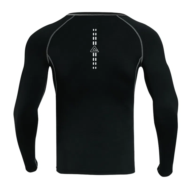 匹克 透气运动训练散热高弹长袖跑步瑜伽健身衣 男女同款 黑色