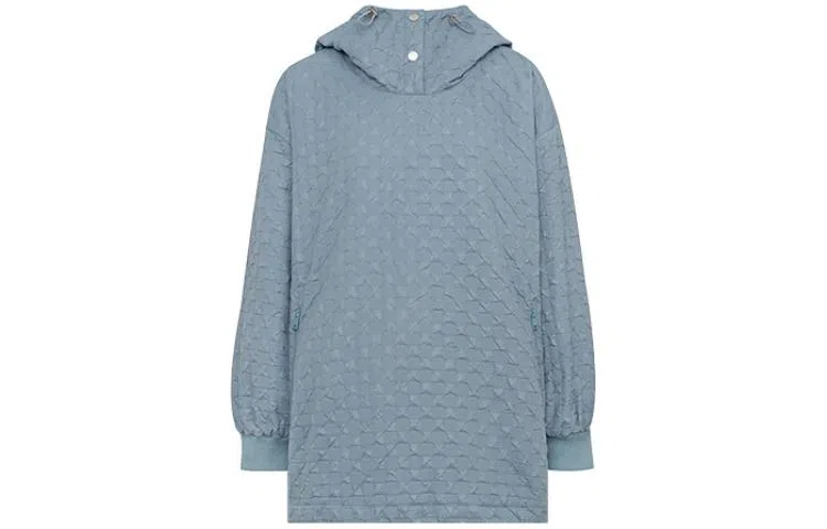 美洋 纯色连帽长袖卫衣 女款 蓝色