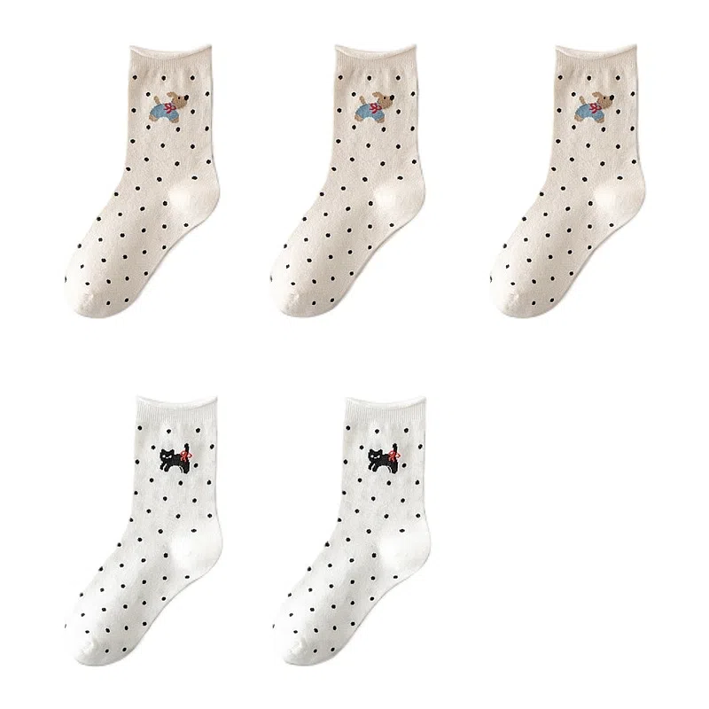 恒源祥 卡通舒适透气吸湿排汗中筒袜 女款 组合装