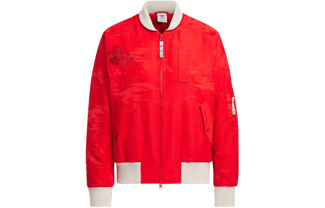adidas Originals x FEIFEI RUAN FW23 Ribbed Zip Jacket Red