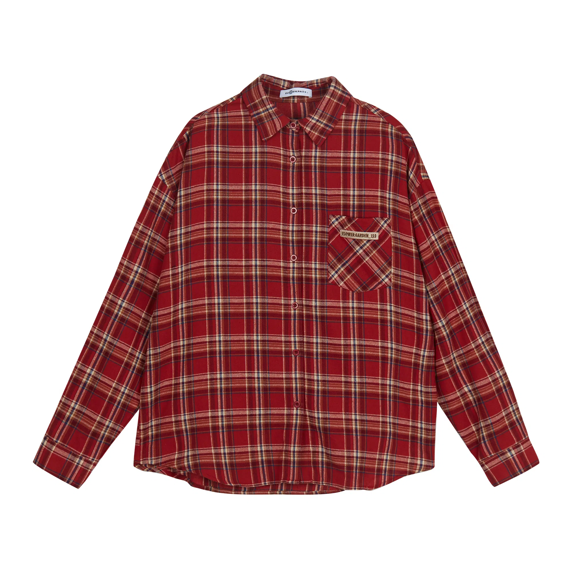 佐贝卡 美式复古宽松简约长袖衬衫 男女同款