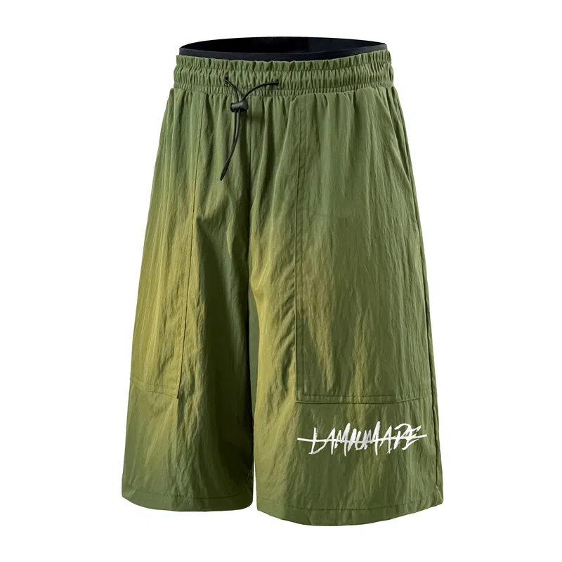 兰缪 基础款简约轻便通勤日常舒适美式复古百搭户外宽松运动休闲短裤 男女同款