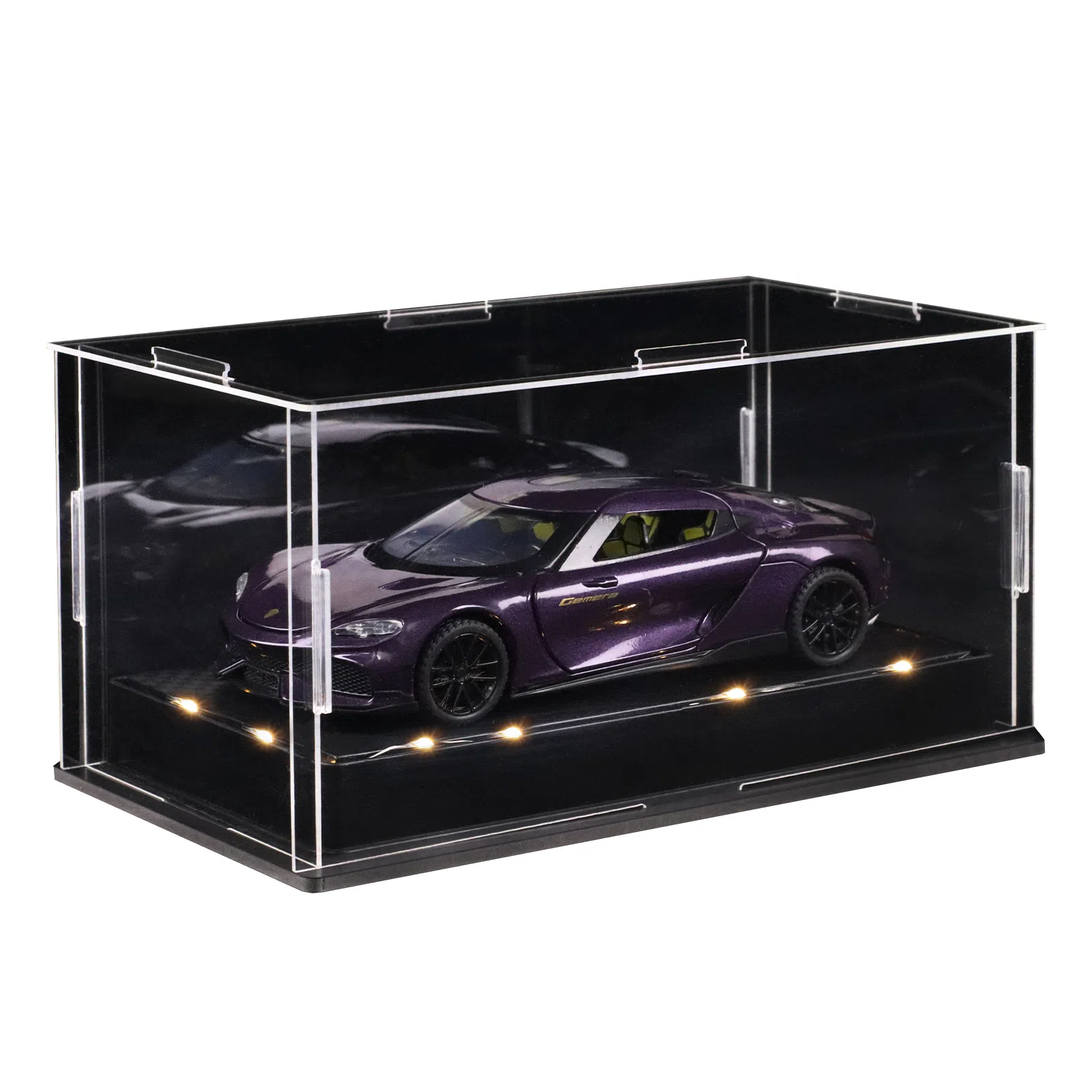 金车将 柯尼塞格 双子座 仿真合金车模 氛围感灯光展示礼盒礼袋 成品模型