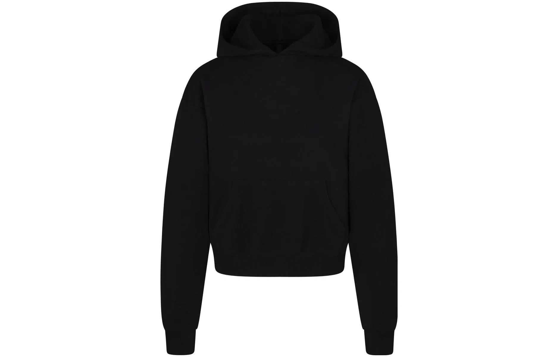 Skims Cotton Fleece Classic Hoodie Onyx