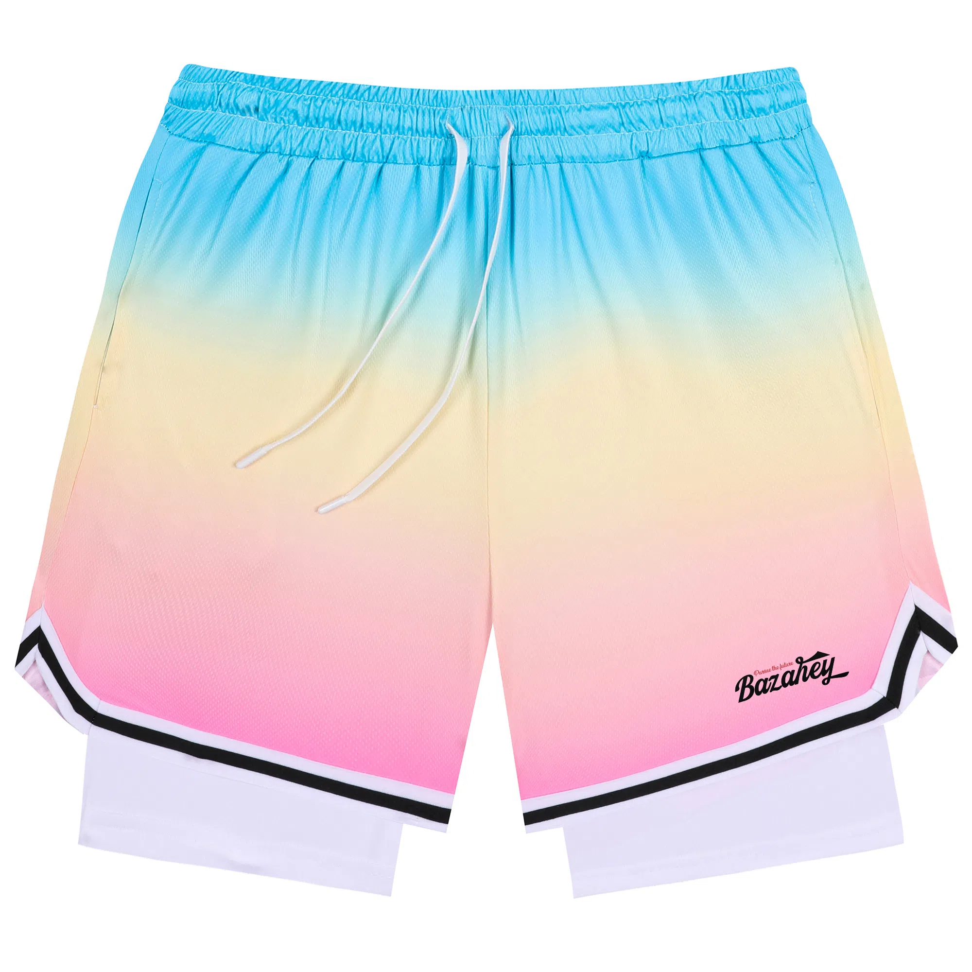 吾皇猫 不过膝短裤子美式复古基础款简约百搭舒适排汗透气运动跑步休闲五分防偷窥假两件篮球裤 男女同款