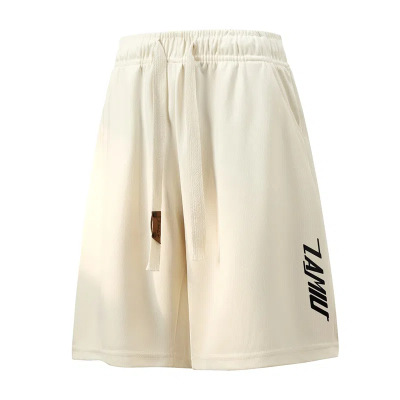 兰缪 日系纯色基础款日常通勤舒适亲肤柔软美式复古百搭户外宽松运动休闲短裤 男女同款