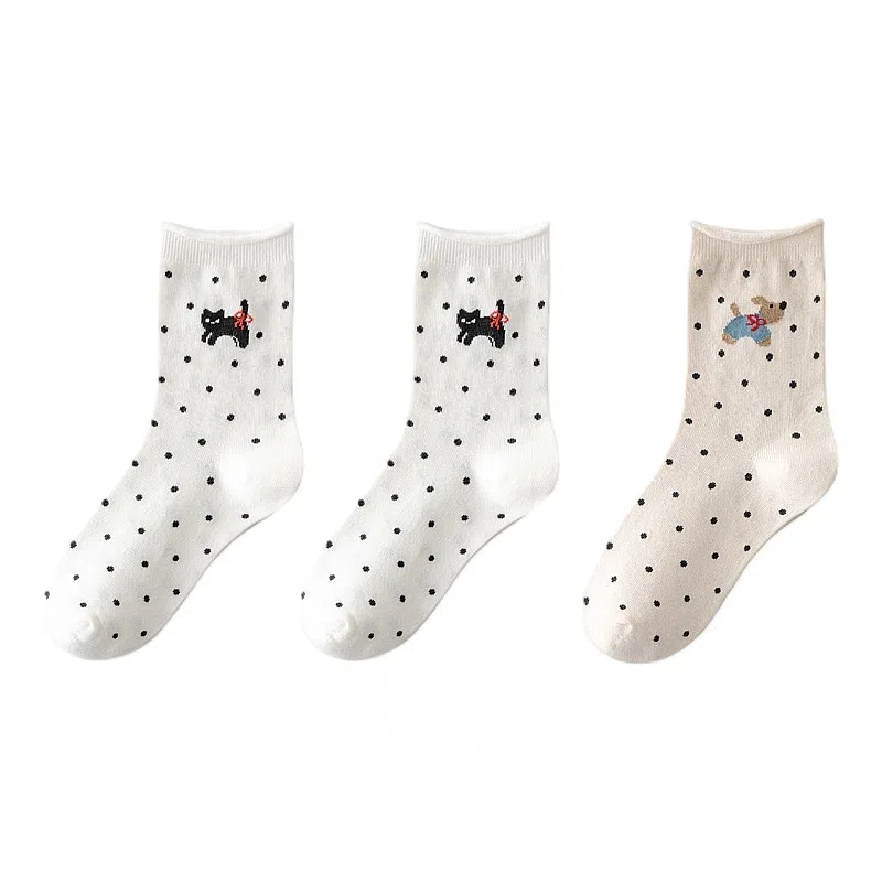 恒源祥 卡通舒适透气吸湿排汗中筒袜 女款 组合装