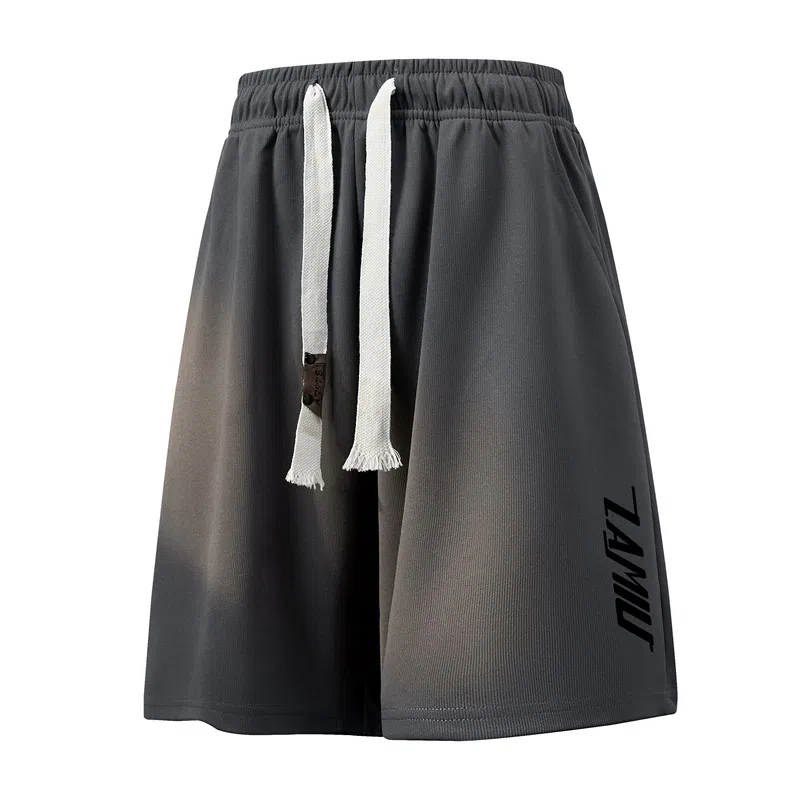 兰缪 日系纯色基础款日常通勤舒适亲肤柔软美式复古百搭户外宽松运动休闲短裤 男女同款