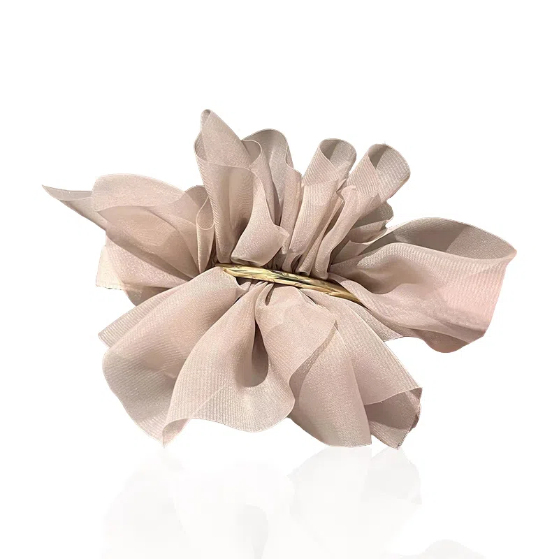 蒙妮 超仙雪纺花朵气质一字夹 合金 发夹 女款