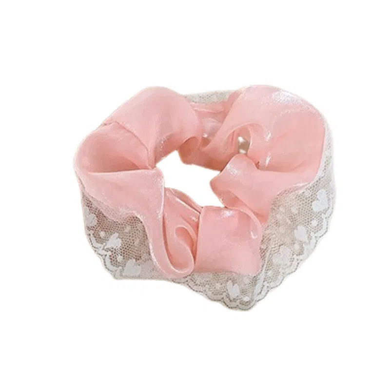 彤彤兔 韩版清新蕾丝花边大肠夏日甜美百搭气质马尾 网纱 发圈 女款