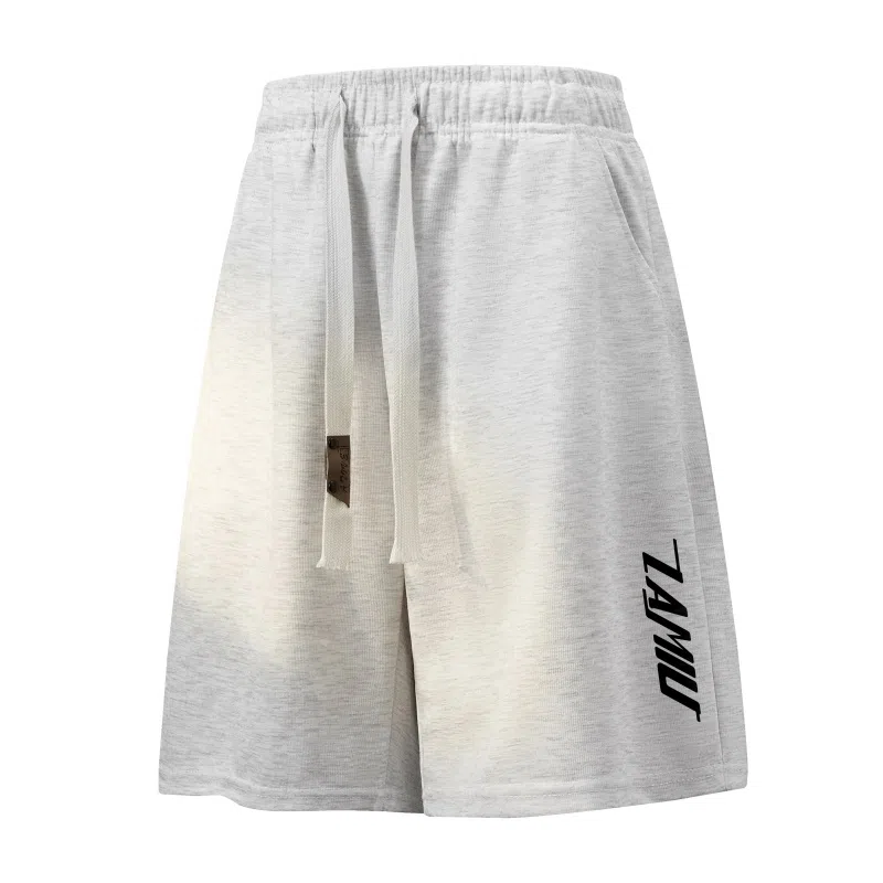 兰缪 日系纯色基础款日常通勤舒适亲肤柔软美式复古百搭户外宽松运动休闲短裤 男女同款