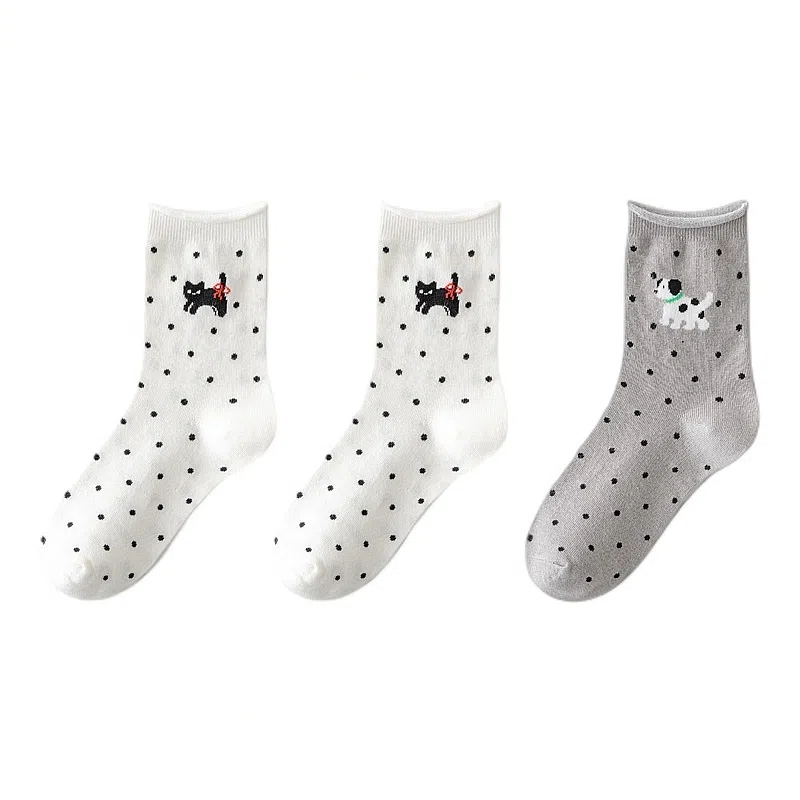 恒源祥 卡通舒适透气吸湿排汗中筒袜 女款 组合装