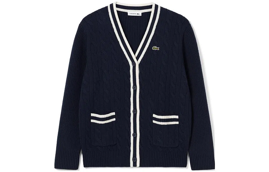 Lacoste V-Neck Knit Cardigan