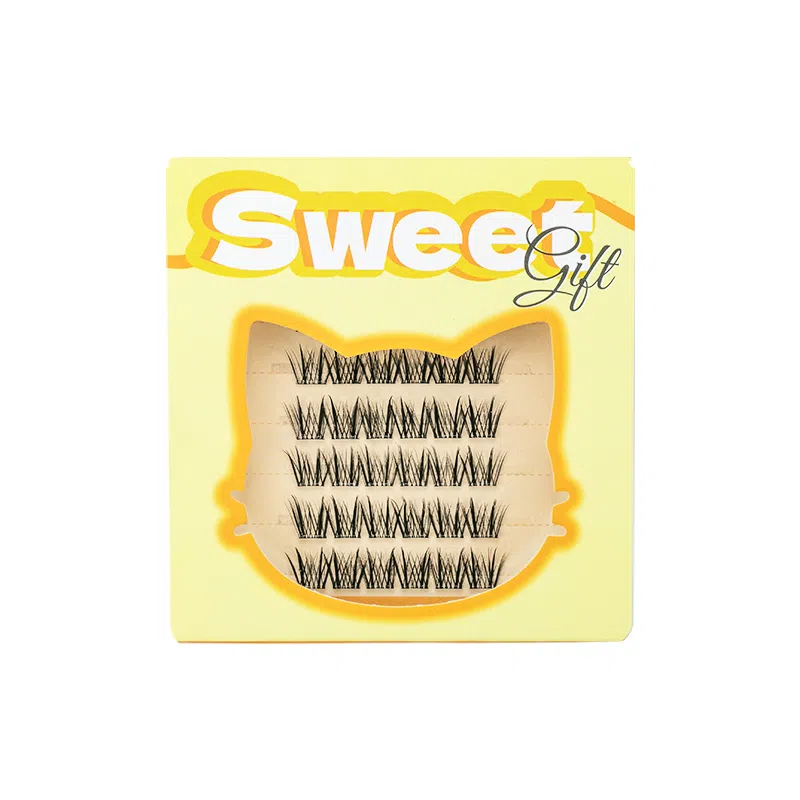 酷乐丝 双尖小羊角假睫毛 自然纤长款 免胶款双尖设计 自粘自卸 仿真舒适 轻盈无感