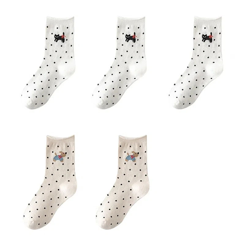 恒源祥 卡通舒适透气吸湿排汗中筒袜 女款 组合装