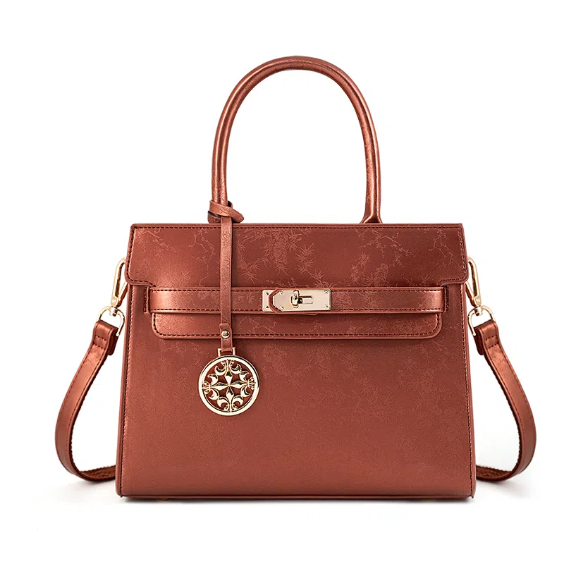 维尼奥 新中式国风提花刺绣高级感时尚气质 合成革 单肩斜挎手提包 常规 女款 红色