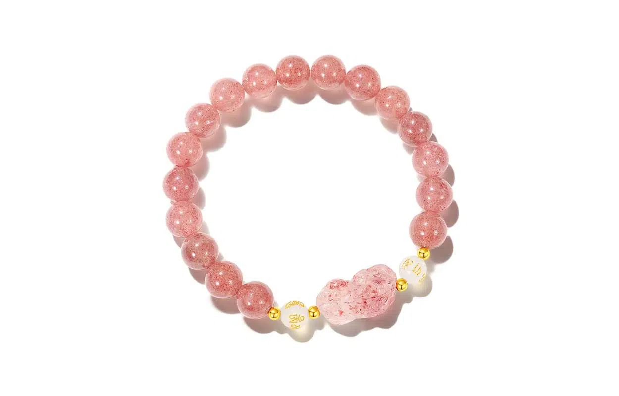 百利金 吞金兽貔貅 招财转运国潮复古新中式简约精致创意设计六字真言转运珠 琉璃 玉石手串 男女同款情侣款