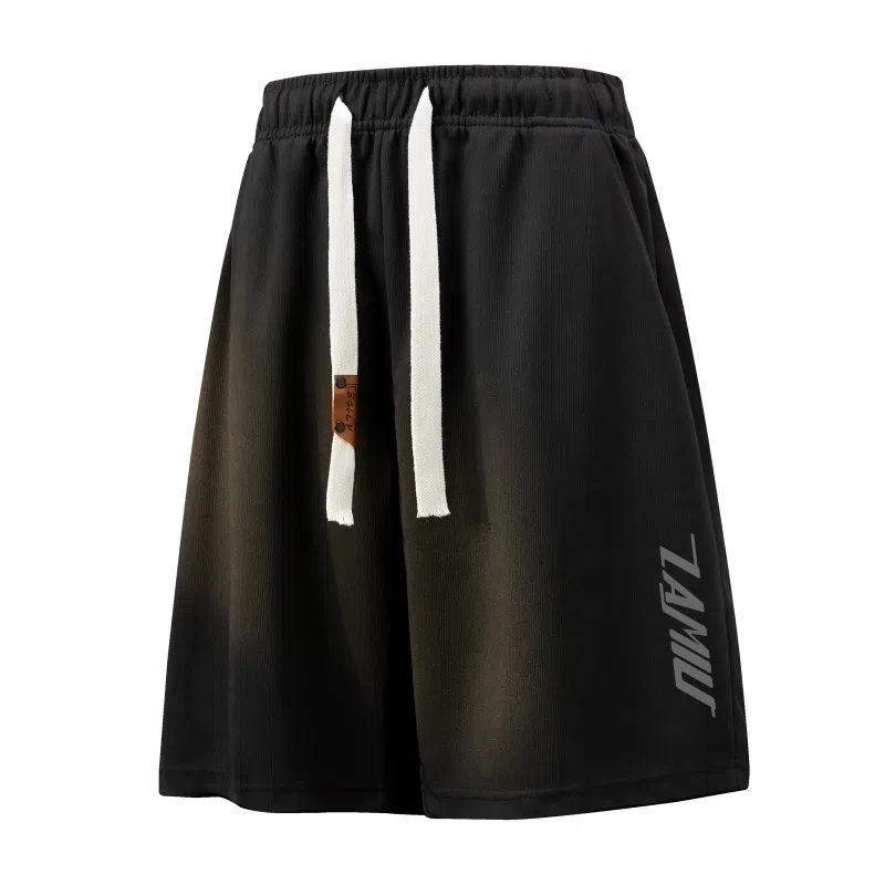 兰缪 日系纯色基础款日常通勤舒适亲肤柔软美式复古百搭户外宽松运动休闲短裤 男女同款