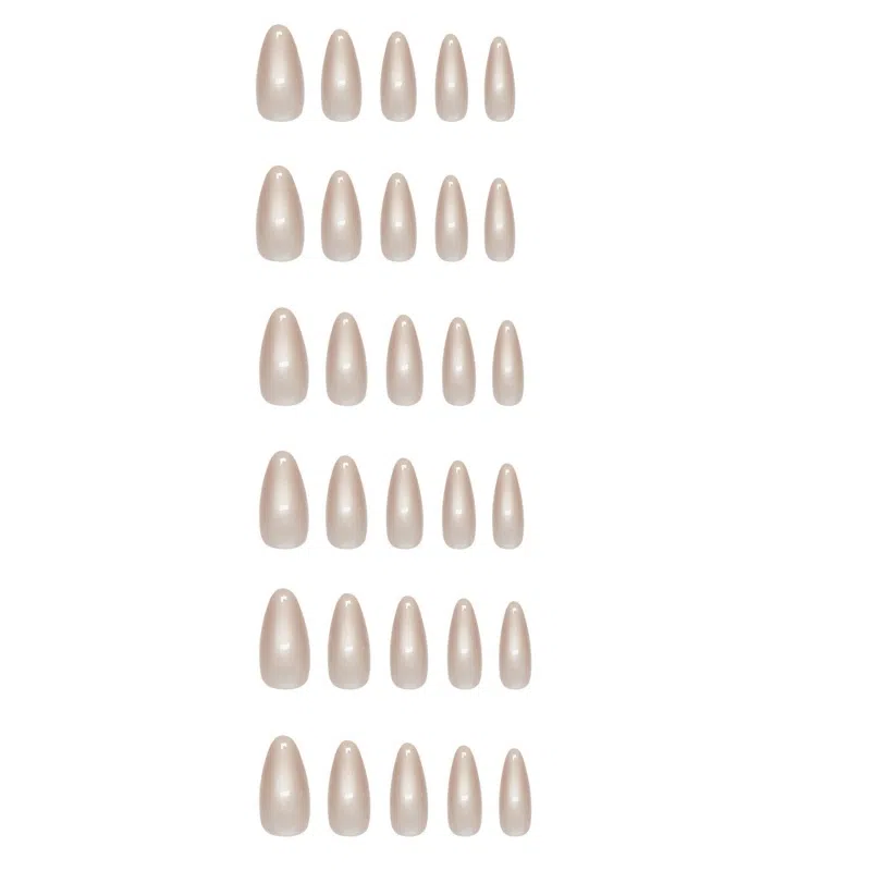 馨枕居 温柔气质流光  穿戴甲 长款浅咖纯色 猫眼