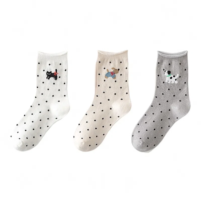 恒源祥 卡通舒适透气吸湿排汗中筒袜 女款 组合装