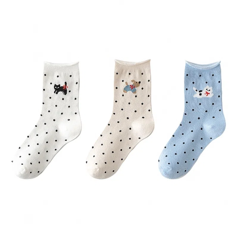 恒源祥 卡通舒适透气吸湿排汗中筒袜 女款 组合装