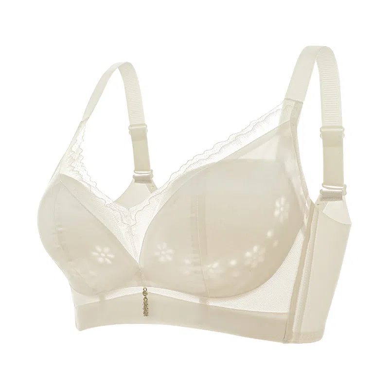 欧迪芬 透气收副乳聚拢防下垂舒适矫正调整型平胸洞洞杯文胸 女款