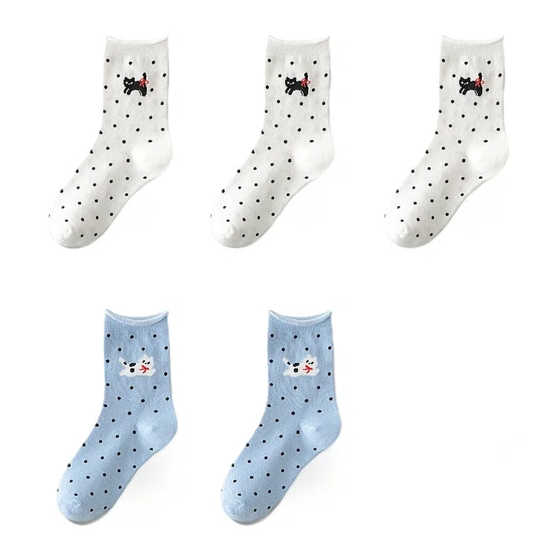 恒源祥 卡通舒适透气吸湿排汗中筒袜 女款 组合装