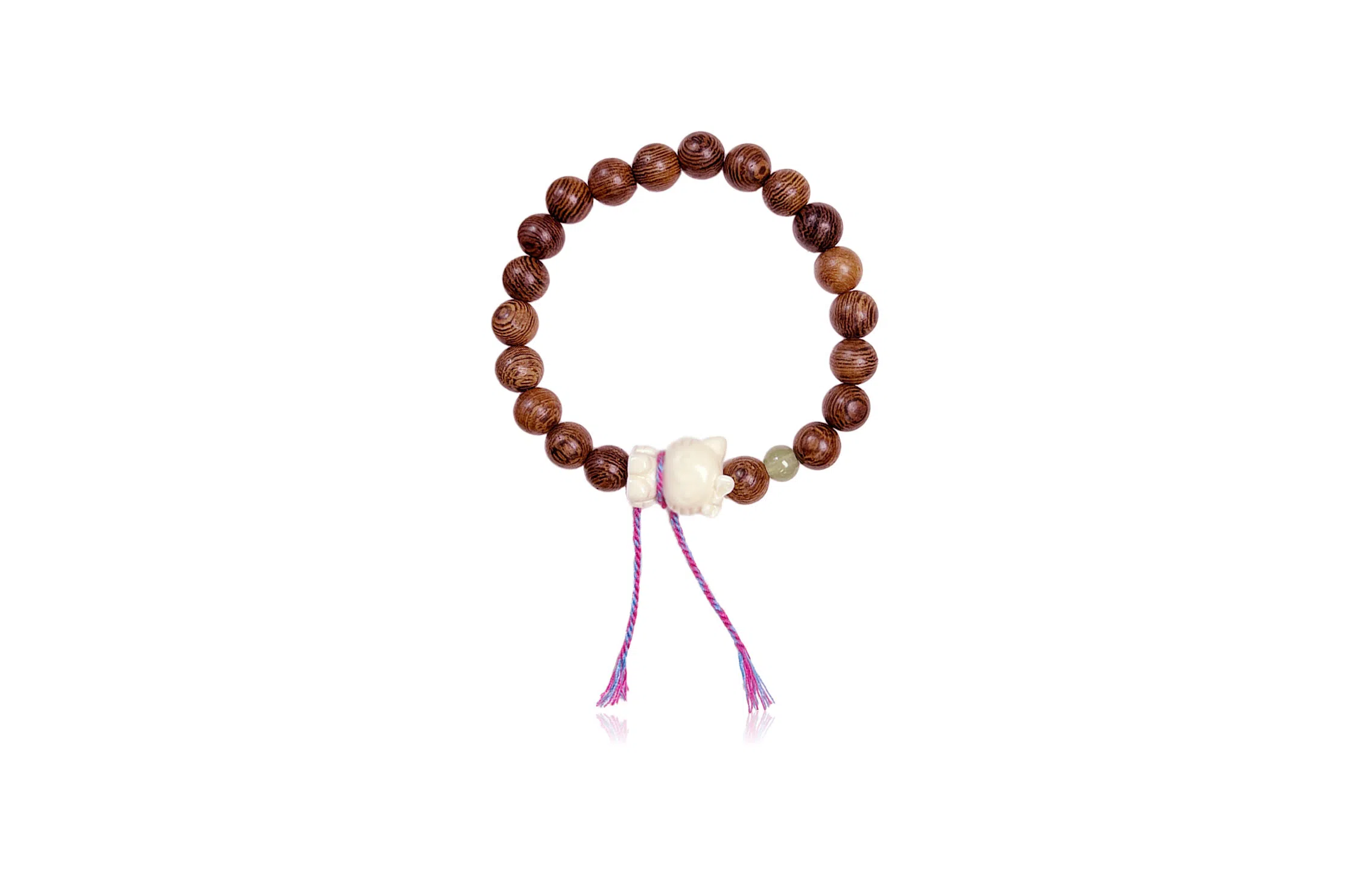 金瑞邦 新中式 招财猫咪配饰 多财多福 平安喜乐 水逆退散 高级小众 百搭简约 鸡翅木 手串 男女同款情侣款