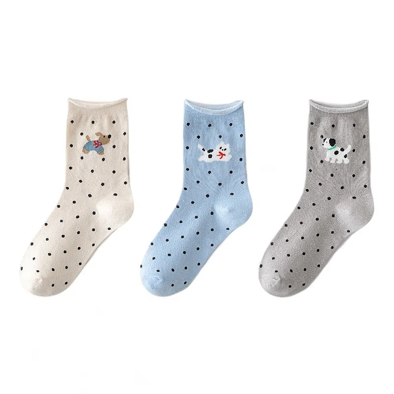 恒源祥 卡通舒适透气吸湿排汗中筒袜 女款 组合装