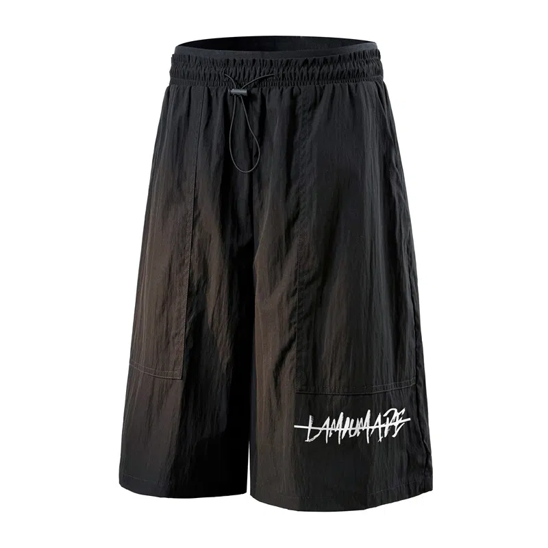 兰缪 基础款简约轻便通勤日常舒适美式复古百搭户外宽松运动休闲短裤 男女同款