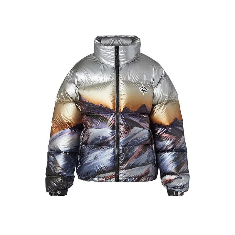 Louis Vuitton SS22 Scenic Print Down Jacket Gray