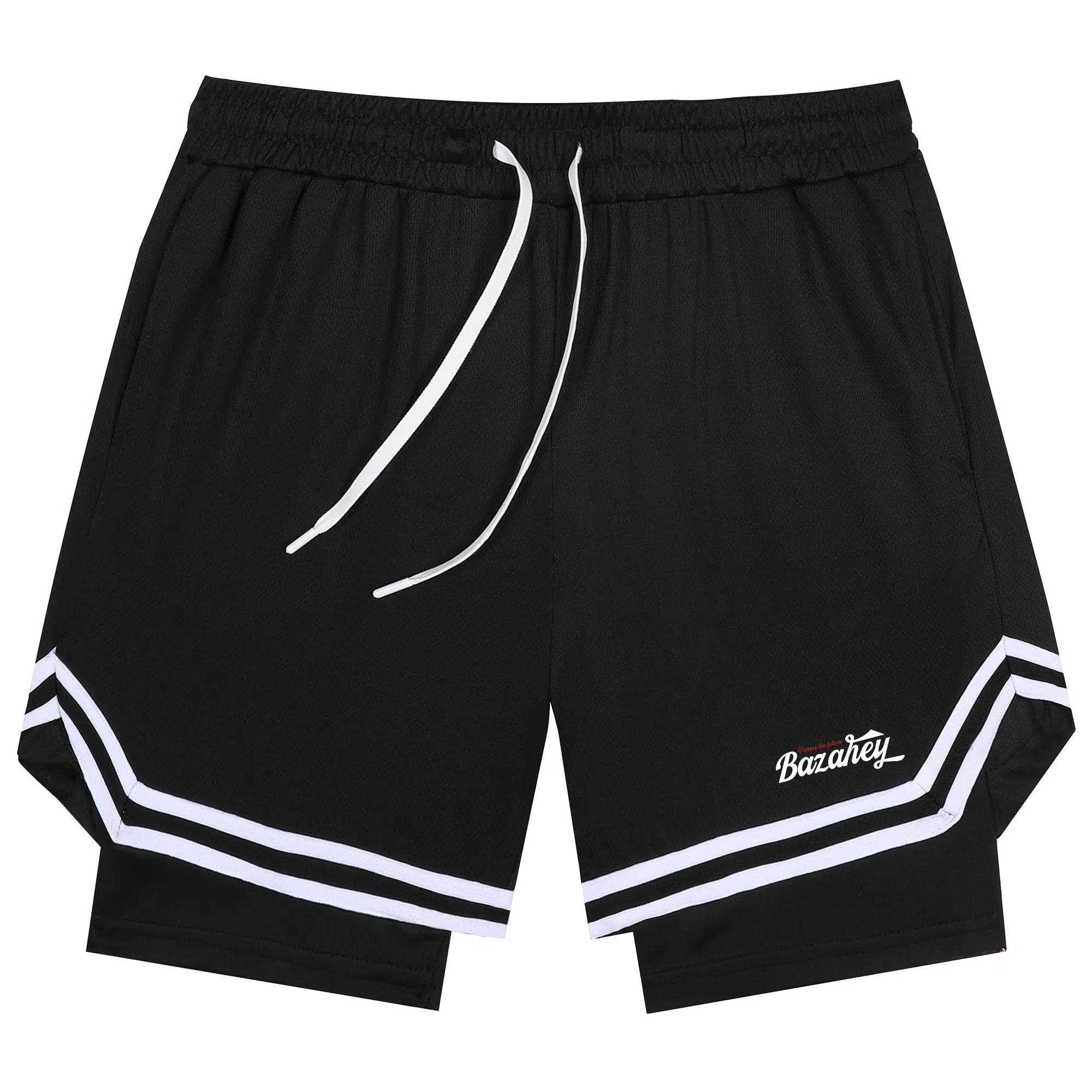 吾皇猫 不过膝短裤子美式复古基础款简约百搭舒适排汗透气运动跑步休闲五分防偷窥假两件篮球裤 男女同款