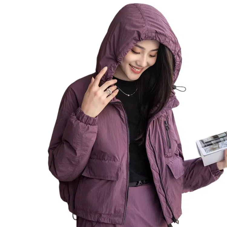 鸭鸭 纯色拉链长袖羽绒服 女款