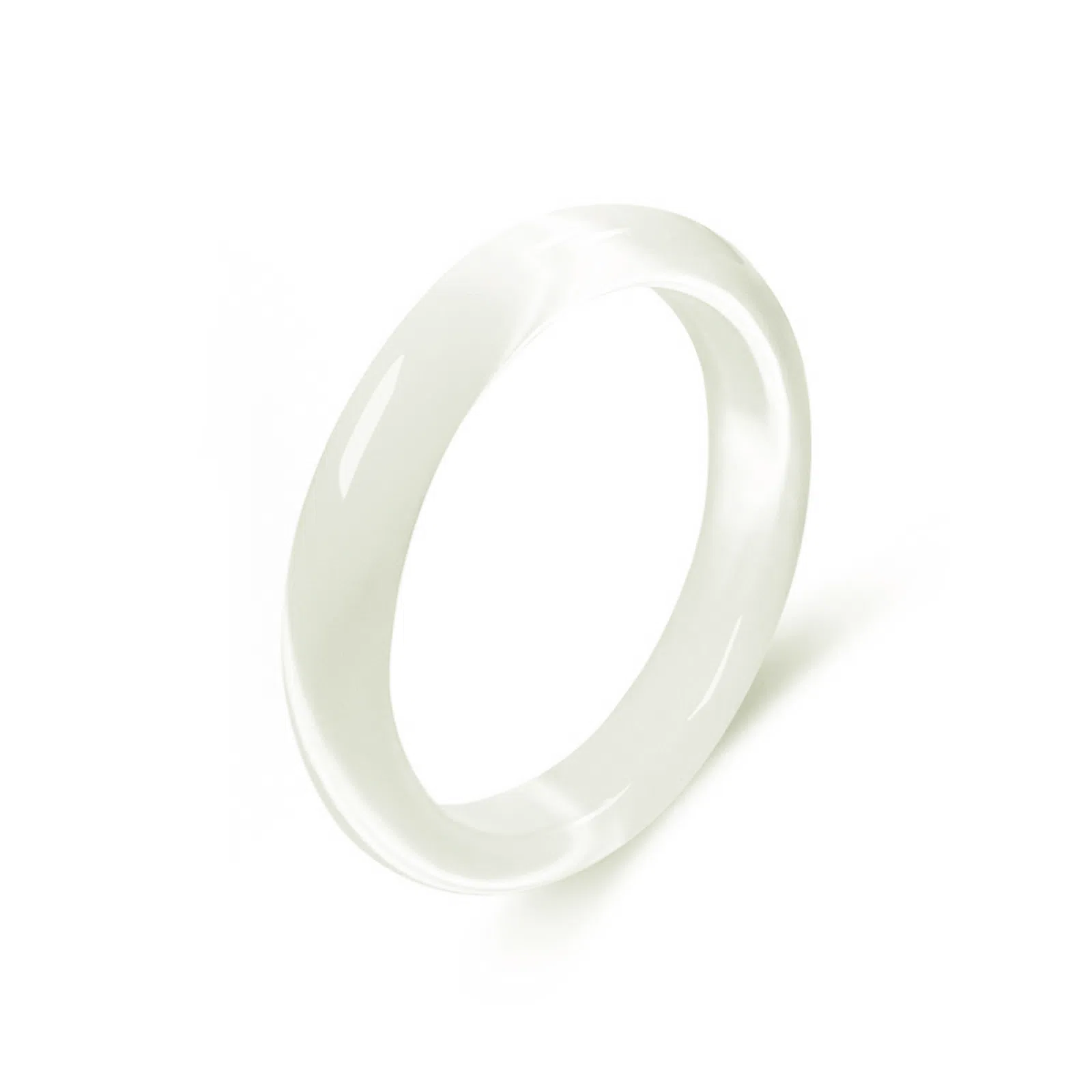 希笛拉 白月光小众古色古香素圈镯子 新中式国潮古风 轻奢气质美人镯 一步一响 高级清冷感 显白轻奢贵妃镯 玻璃猫眼 手镯 女款