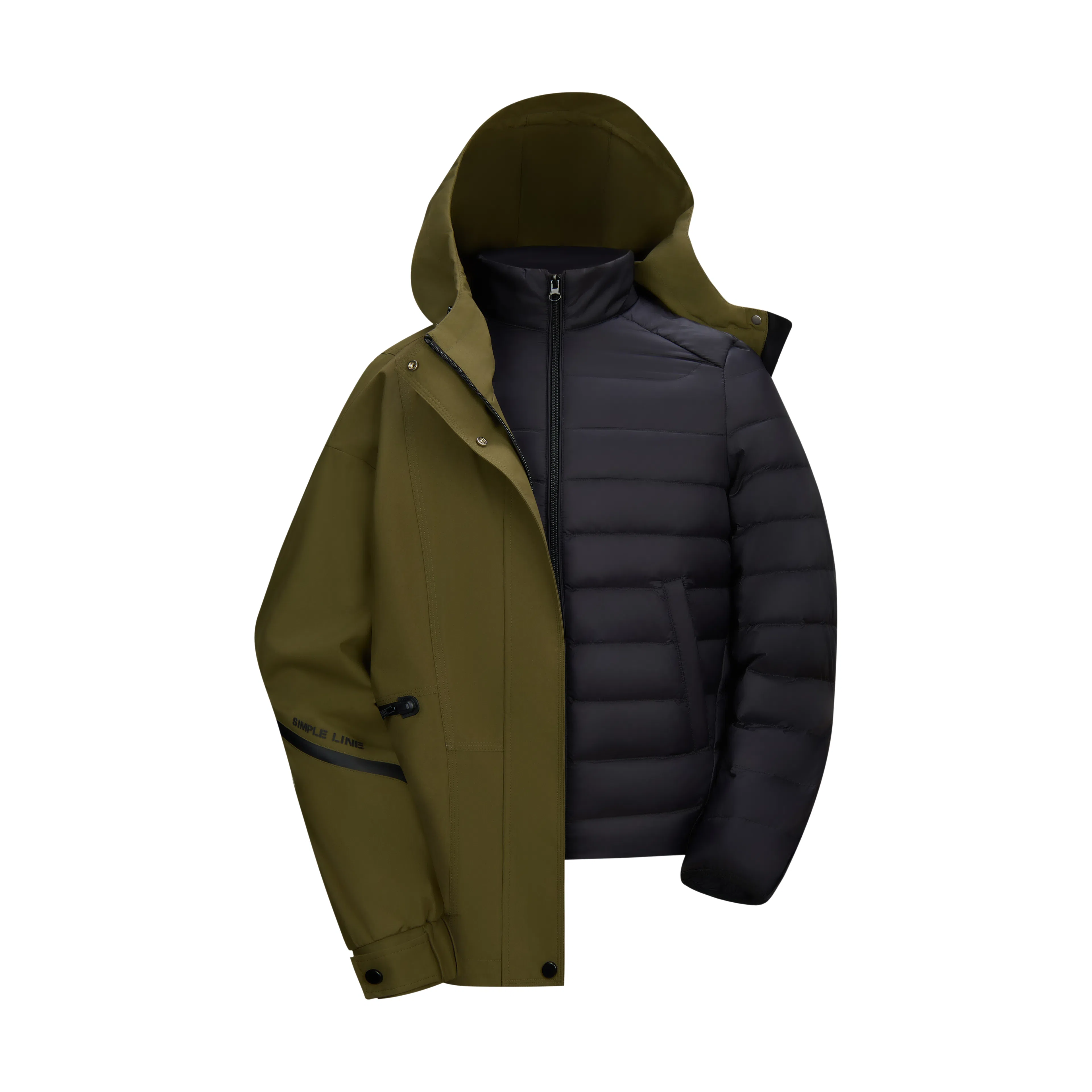 鸭鸭 时尚一衣三穿连帽羽绒服 女款