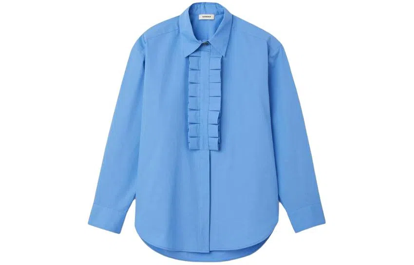 Sandro Frilled Collar Shirt