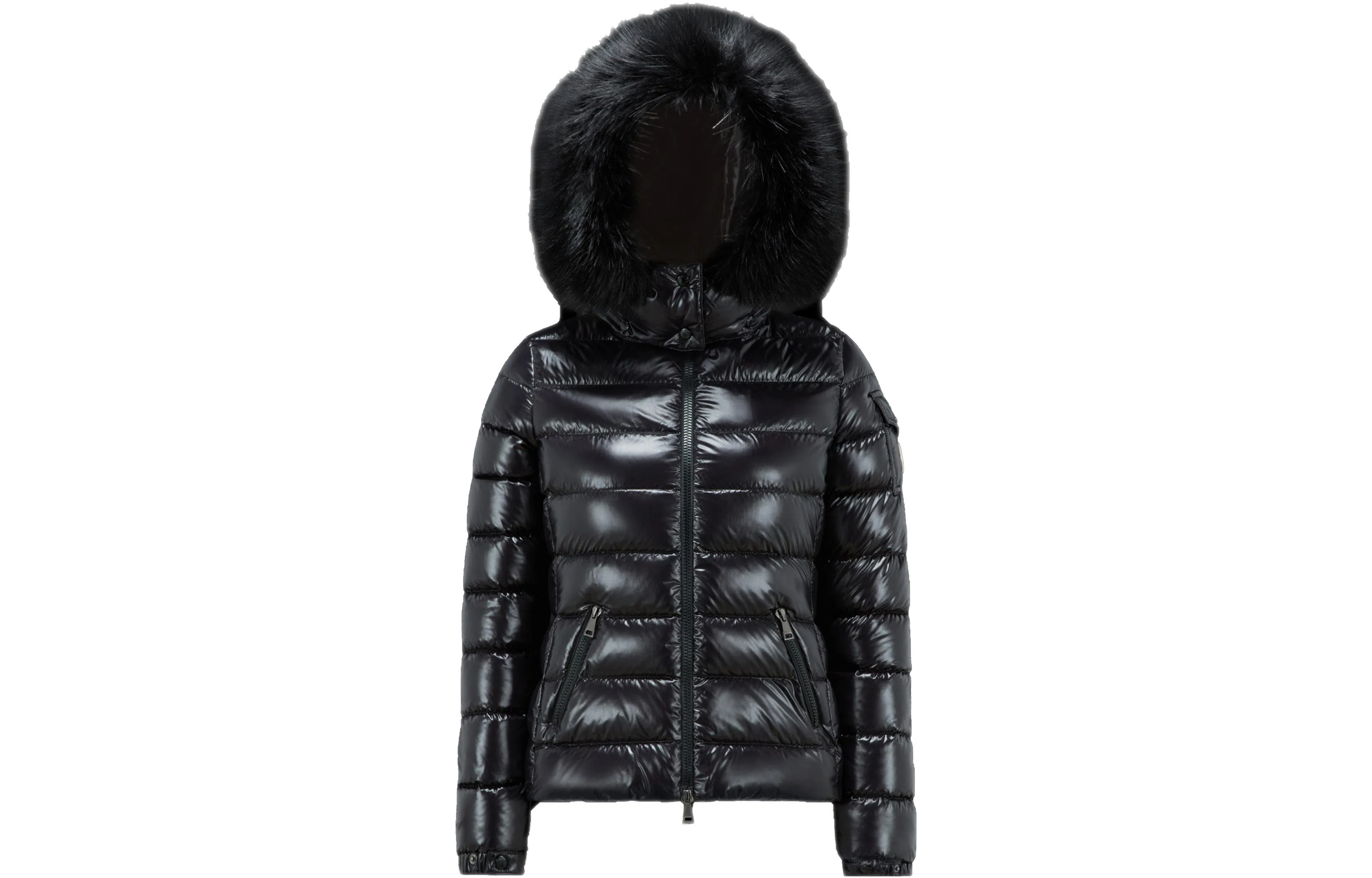 Moncler FW23 Logo Hooded Down Jacket Black