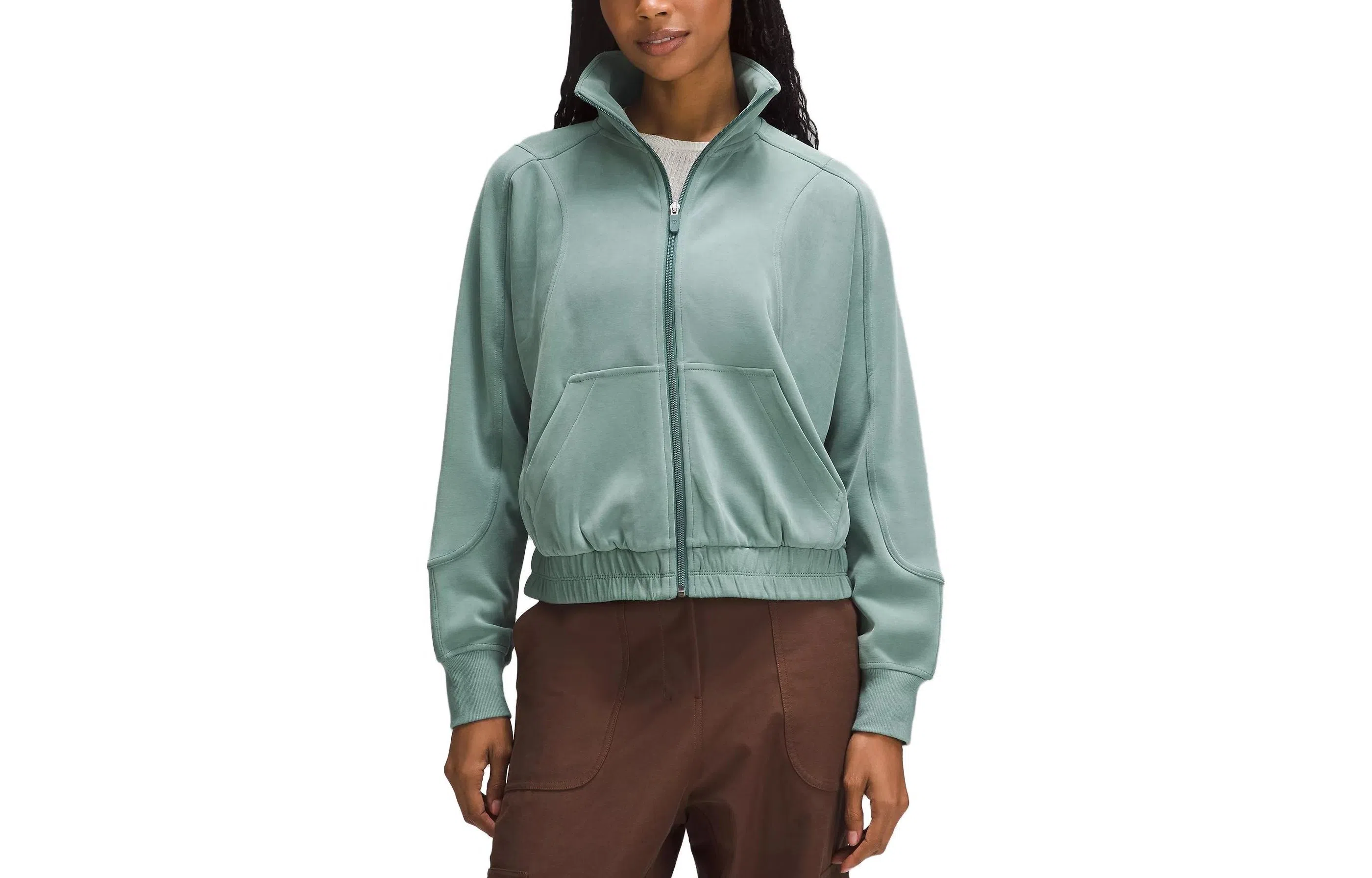 lululemon Brushed Softstreme Funnel-Neck Zip Up