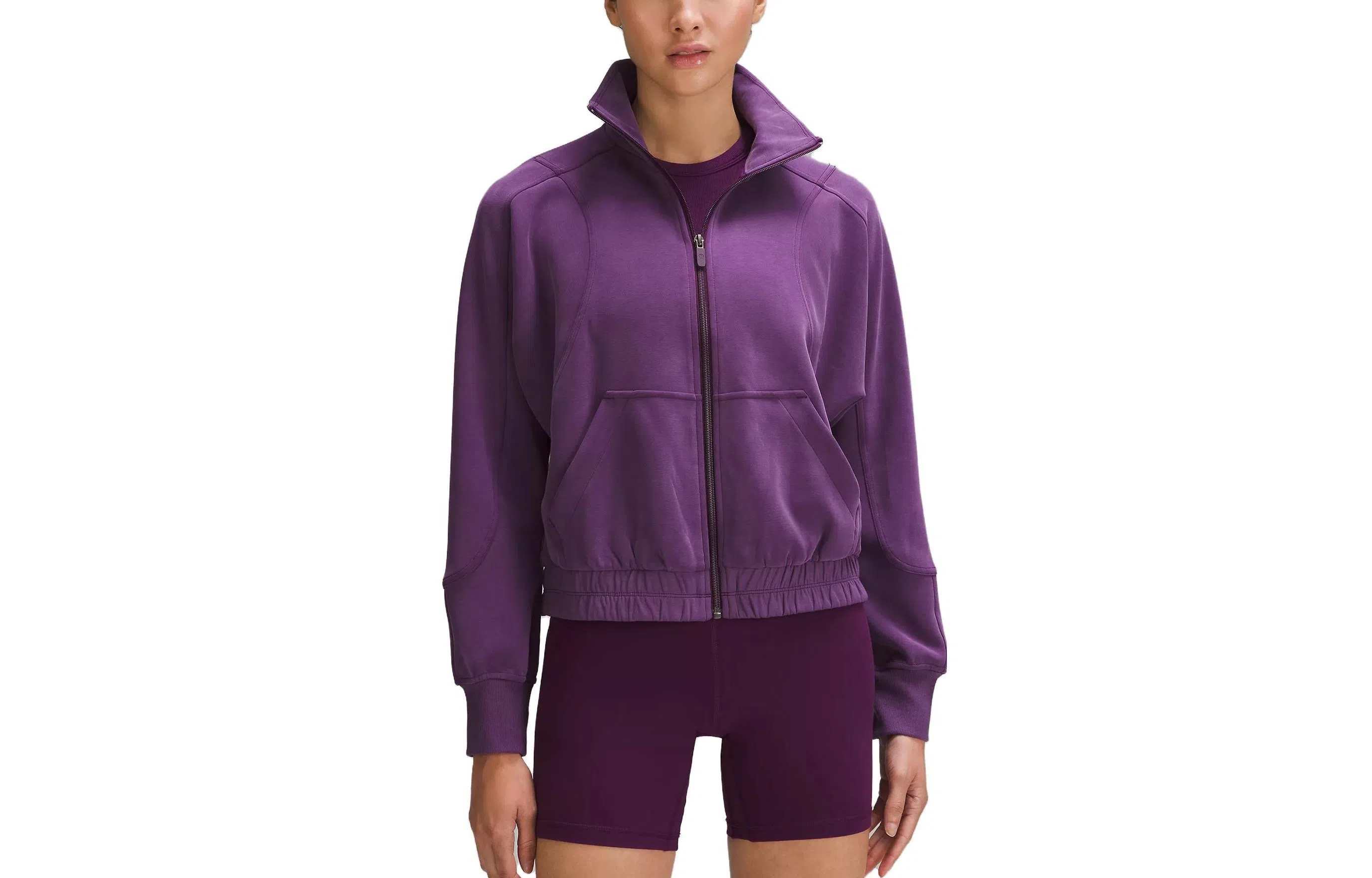 lululemon Brushed Softstreme Funnel-Neck Zip Up