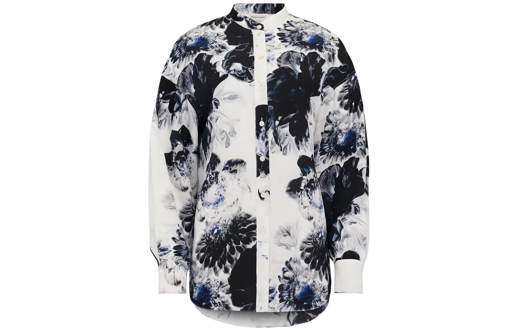 Alexander McQueen Chiaroscuro Cocoon Sleeve Shirt In