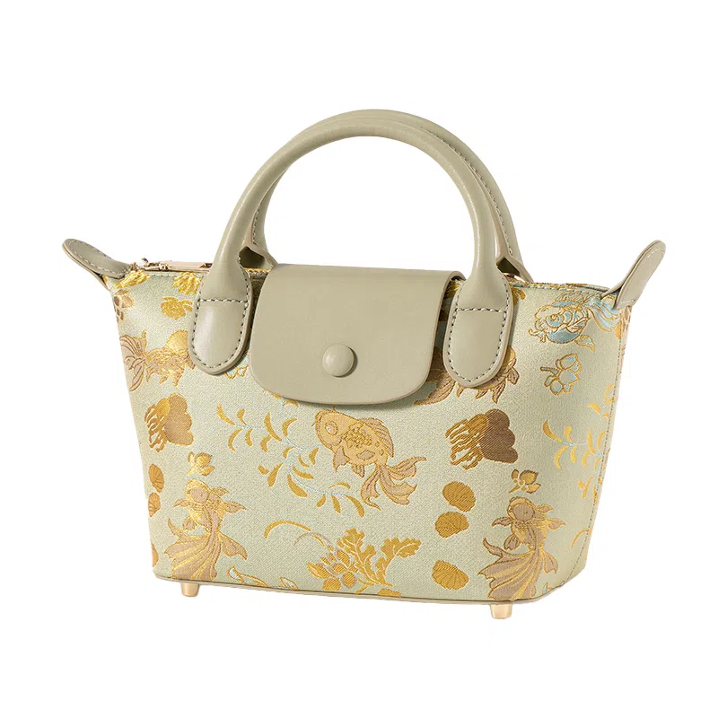 上海故事 宋锦真皮斜挎新中式国风 桑蚕丝 手提包 常规 女款