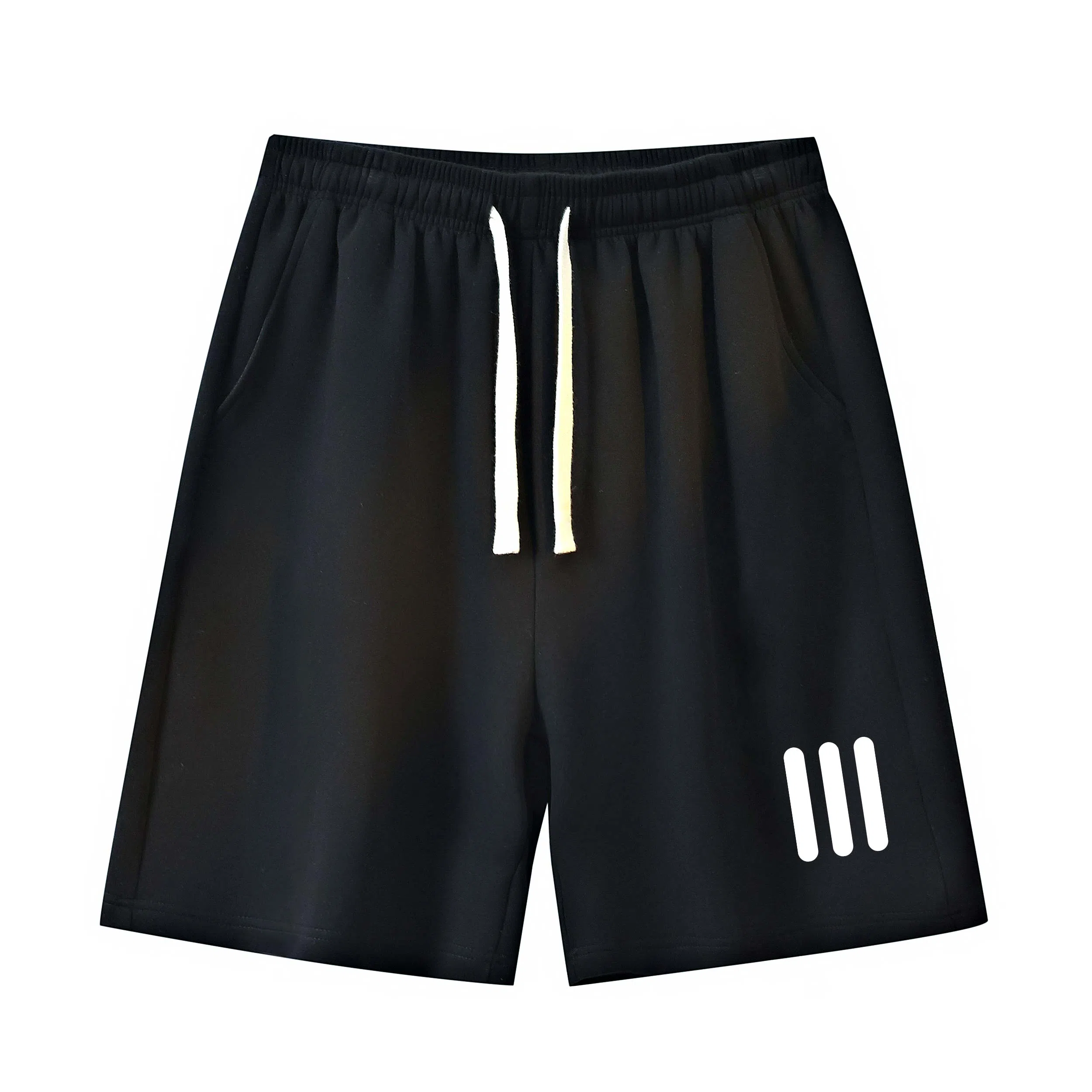 物质公式 潮牌美式高街复古创意几何图案字母印花抽绳运动基础款无性别穿搭短裤户外跑步休闲宽松百搭系带五分裤篮球裤 男女同款