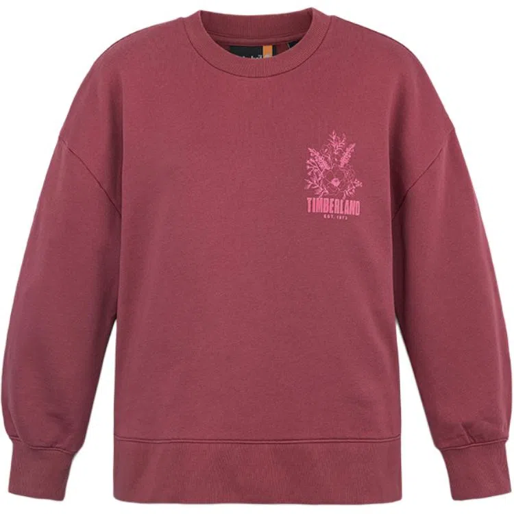 Timberland Crewneck Fleece Sweatshirt Burgundy